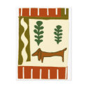 Country Dachshund Season's Greetings postcards by figstreetstudio Country Dachshund Season's Greetings postcards