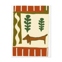 Country Dachshund Season's Greetings postcards
