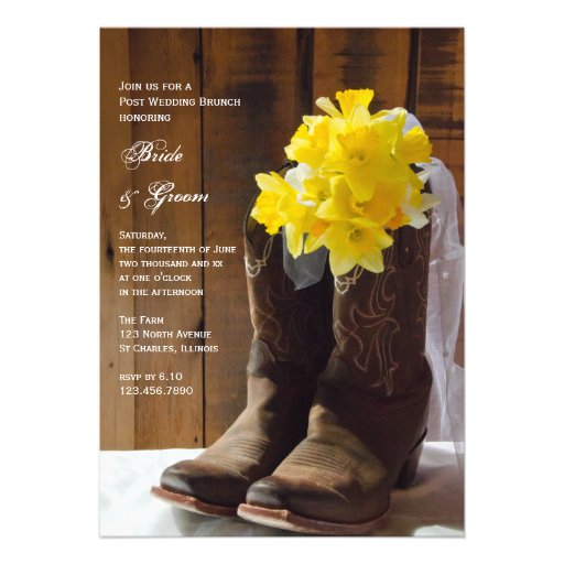 Country Daffodils Post Wedding Brunch Invitation