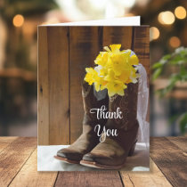 Country Daffodils Thank You Note Card