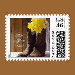 Country Daffodils Wedding Postage Stamp stamps
