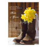 Country Daffodils Wedding Rehearsal Dinner Invite