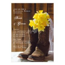 Country Daffodils Wedding Rehearsal Dinner Invite