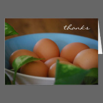 Country Eggs Thank You Card cards