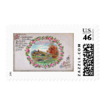 Country Estate Vignette Vintage Birthday Postage Stamps
