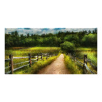 Country - Every journey starts with a path  Customized Photo Card