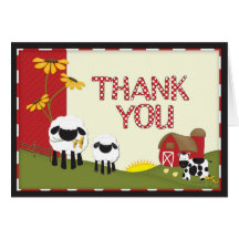 Country Farmer Thank You Card