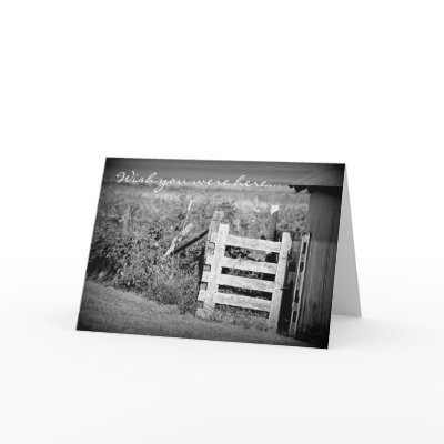 Country Fence Greeting Card by WheatgrassDesigns