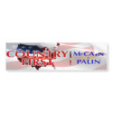 Country First Bumper Sticker bumper stickers