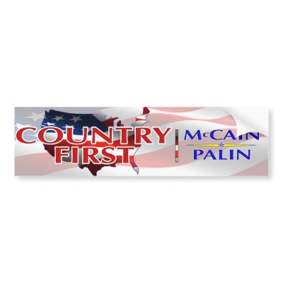 Country First Bumper Sticker by marcacci