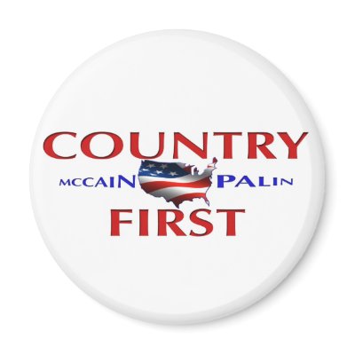 Country First John McCain Palin Magnet for car by marcacci