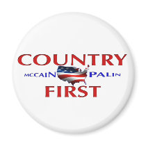Country First John McCain Palin Magnet for car by marcacci Country First John McCain Palin Magnet for car