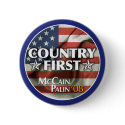 Country First: McCain-Palin Button