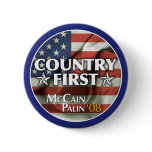 Country First: McCain-Palin Button