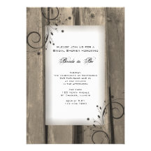 Country Flowers Bridal Shower Invitation