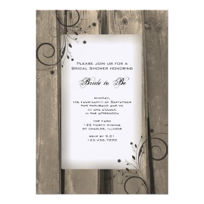 Country Flowers Bridal Shower Invitation