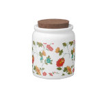 Country Flowers Candy Jars