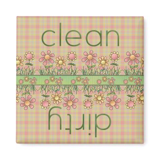 Country Flowers Dishwasher Magnet magnet