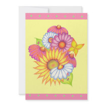 Country Flowers Invitation Card
