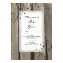 Country Flowers Wedding Invitation
