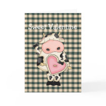 Country Fun Cow Valentine's Day Card