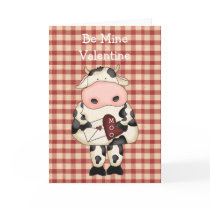 Country Fun Moo Cow Valentine's Day Card