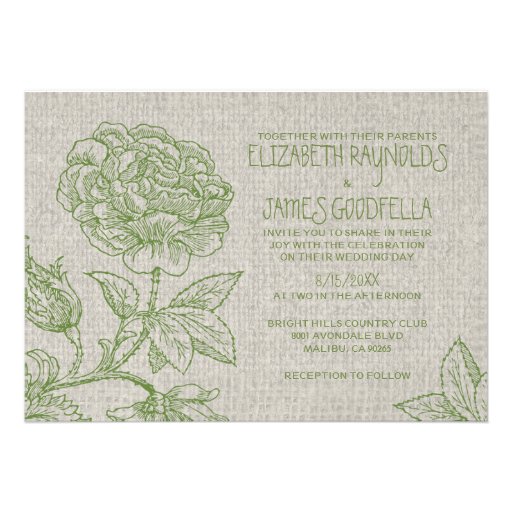 Country Garden Wedding Invitations