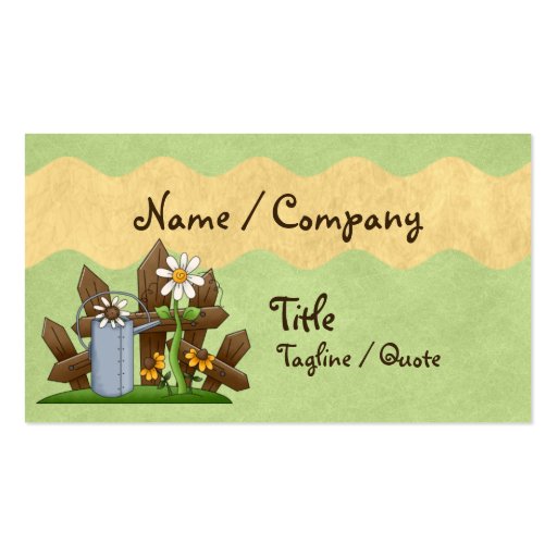 Country Gardener Business Card Templates (front side)