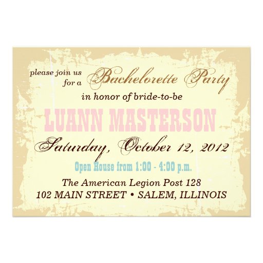 Country Girl Bridal Invitation