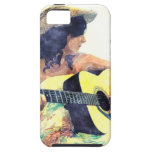 Country Girl with Acoustic Guitar Water Color iPhone 5 Cover