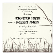 Country Grasslands Bridal Shower Invitation