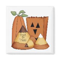 Country Halloween Trick or Treat Magnets magnet