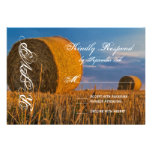 Country Hay Bale Rural Wedding RSVP Cards