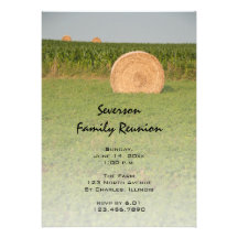 Country Hay Bales Family Reunion Announcements