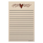 Country Heart Thick Line Stationery