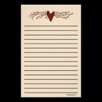Country Heart Thick Line Stationery stationery