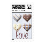 Country Hearts Wedding Postage Stamp