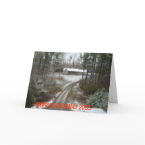 Country Home in the woods with snow cards