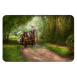 Country - Horse - The hay ride Rectangular Magnets