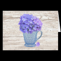 Country Hydrangea Mother's Day Card cards