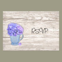 Country Hydrangea Reception RSVP invitations