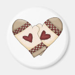 Country Kitchen Oven Mitts Fridge Magnet