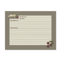 Country Kitchen Recipe Card postcards by CSCountry Country Kitchen Recipe Card postcards