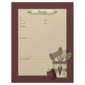 Country Kitchen · Recipe Sheets letterhead