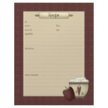 Country Kitchen · Recipe Sheets Letterhead