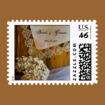Country Lace Wedding Postage Stamp
