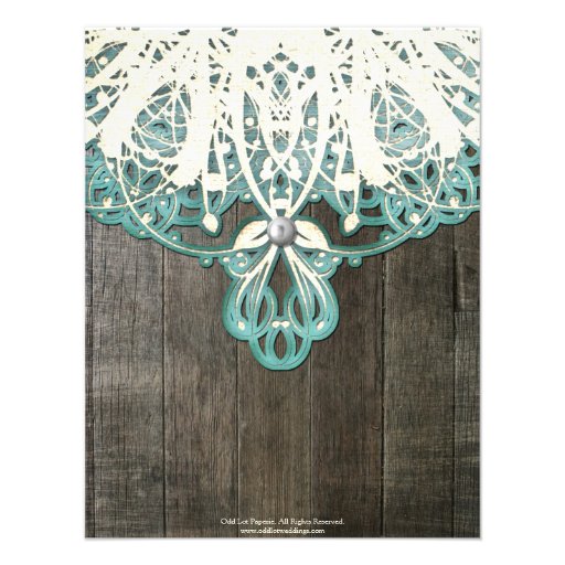Country Lace Wood Rustic Baby Shower Invite