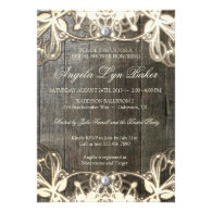 Country Lace Wood Rustic Bridal Shower Invite