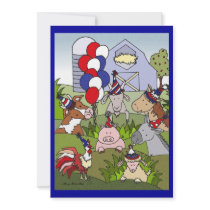 Country Life Celebration Americana Invitations