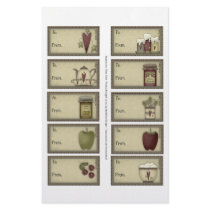Country Life Gift Tags on a Sheet - 10 Designs flyers